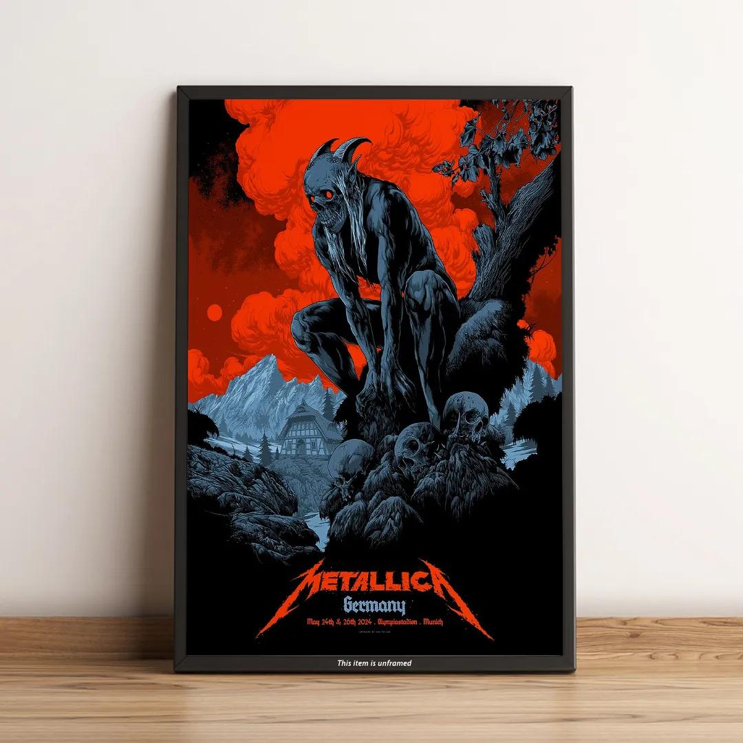 Metallica Germany 2024 May 24-26 Olympiastadion Munich Event Poster Metallica Germany 2024 May 24-26 Olympiastadion Munich Event Poster