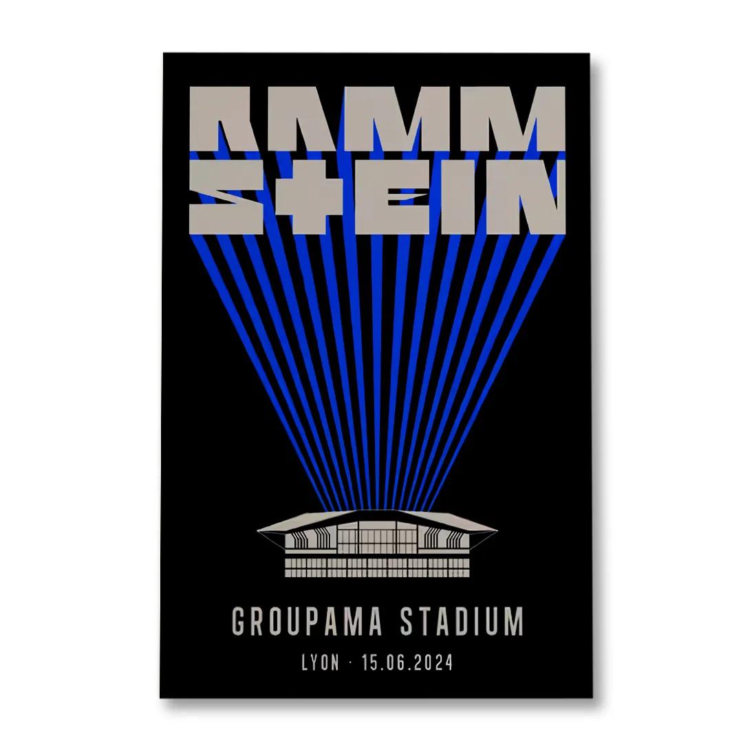 Rammstein Lyon June 15 2024 Groupama Stadium France Event Poster Rammstein Lyon June 15 2024 Groupama Stadium France Event Poster