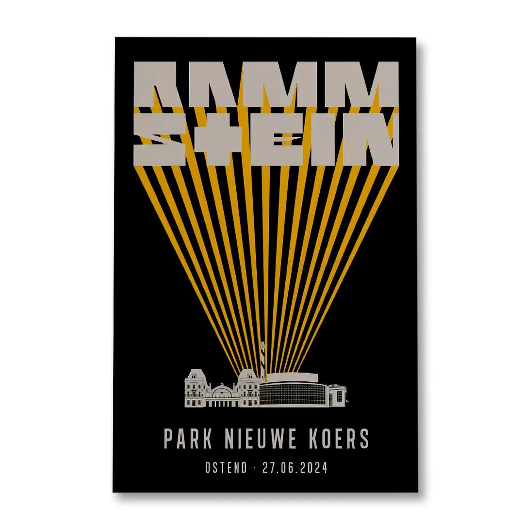 Rammstein Ostend Belgium June 27 2024 Park Nieuwe Koers Event Poster Rammstein Ostend Belgium June 27 2024 Park Nieuwe Koers Event Poster