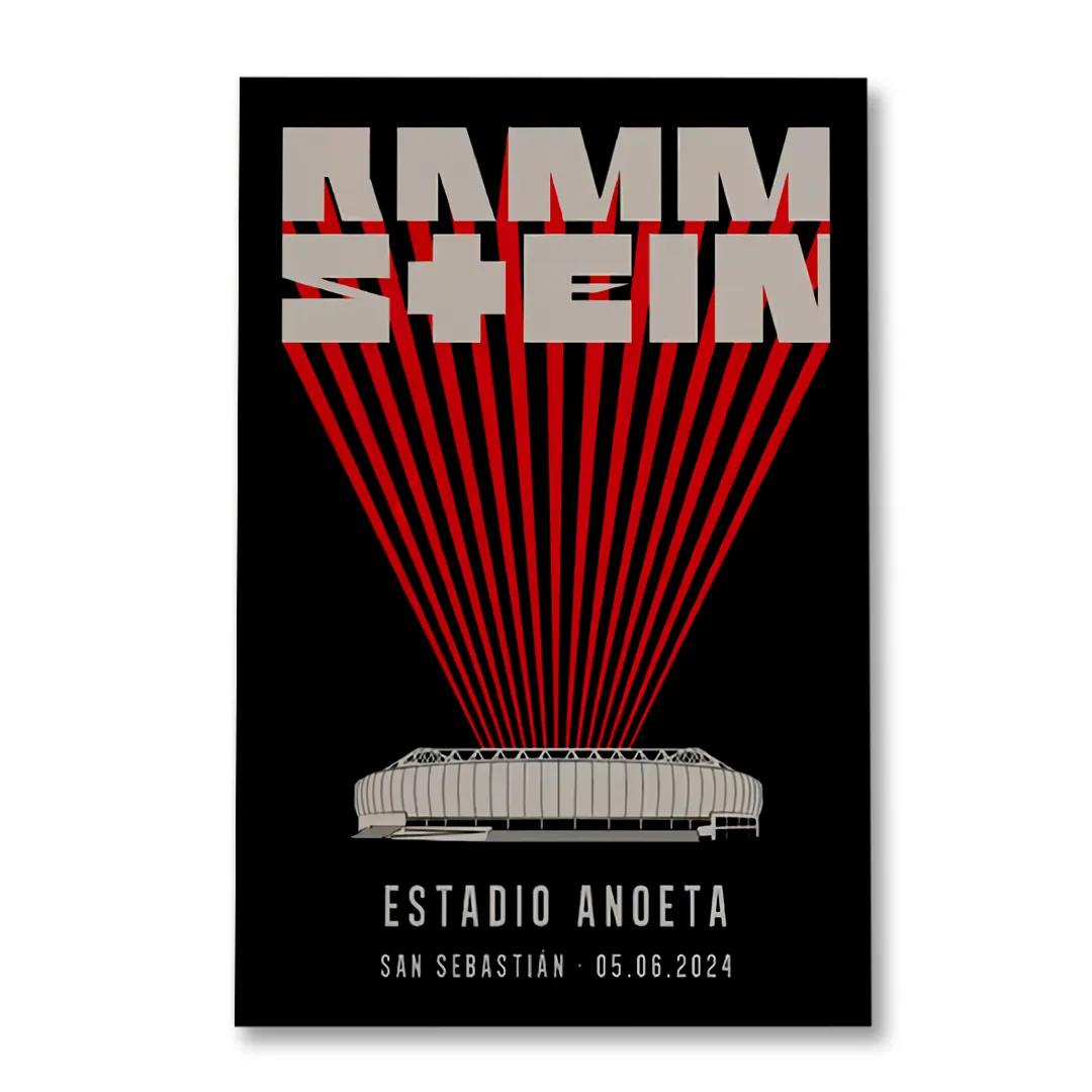 Rammstein San Sebastian May 6 2024 Estadio Anoeta Spain Event Poster Rammstein San Sebastian May 6 2024 Estadio Anoeta Spain Event Poster